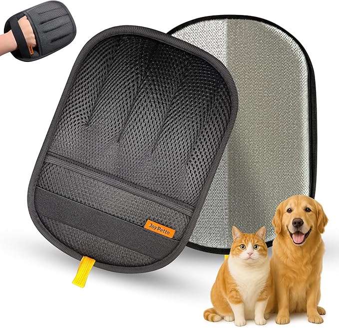 Premium Magic Brush Pet Hair Removal Gloves (1pcs) - Reusable & Washable 5-Finger Design for Furniture, Car Seats, Carpet, Laundry - for Surfaces, Not Pet Grooming
