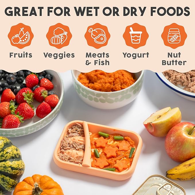 Awoo Sardina - Silicone Dog & Cat Lick Mat + Slow Feeder with Suction Cups - Non-Slip, Dishwasher Safe Pet Dish - Extends Mealtime for Fast Eaters & Reduces Anxiety - for Wet & Dry Food (Melon)