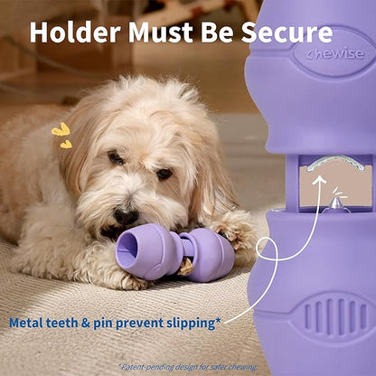 Chewise Bully Stick Holder, Ultimate Secure Heavy Duty, BPA-Free Safety Device for Dogs, Fits Various Bully Sticks and Dog Sizes