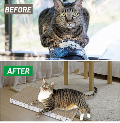 PatiencET Cat Scratcher Cardboard 5 PCS Cat Scratch Pad Reversible Scratcher Texture Design Durable Cat Scratching Pad