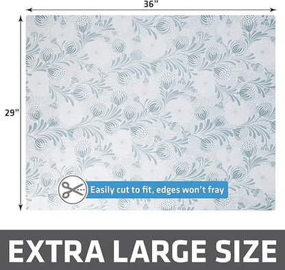 Drymate Cat Litter Box Mat, Litter Trapping Mat, Waterproof, Urine-Proof, Absorbent, Machine Washable, Soft on Paws, Contains Mess, Protects Floors, Kitten Supplies, Light Blue, 29x36 XL