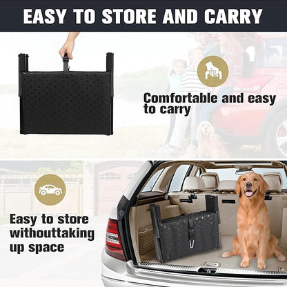 Extra Wide Dog Stairs for Car - Foldable Dog Ramps for Large Dogs with Non Slip Surface, Portable Dog Steps for Cars and SUV, Truck, Support Up to 250 Lbs