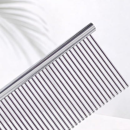 Dog Combs with Rounded Ends Stainless Steel Teeth, Cat Comb Effective at Removing Tangles and Knots, Professional Grooming Tool for Long and Short Haired Dog, Cat and other pets