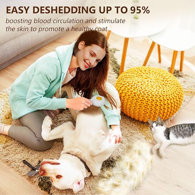 Cat Dog Brush For Shedding,Skin Friendly Self Cleaning Shedding Grooming Brush,Deshedding and Hair Removal for Long and Short Haired Pets,Massage Removes Loose Fur