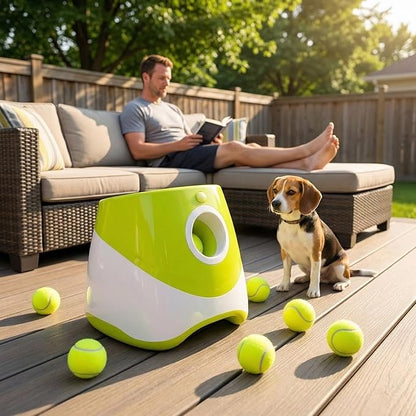 Pet Dog Ball Launcher Automatic Ball Throwing Machine Tennis Ball Launcher Dog Interactive Toy Outdoor