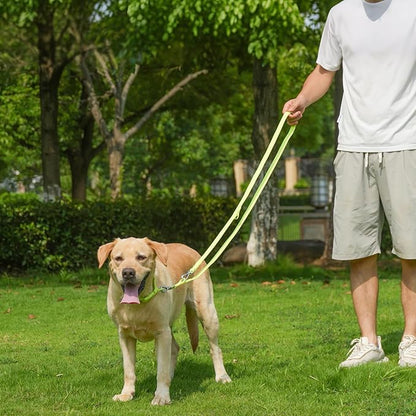 Waterproof Dog Leash with Poop Bag Holder, 5FT/6FT Adjustable Length with 2 Swivel Hooks, Odor-Free & Easy-Clean Dog Lead for Large Medium Small Dogs