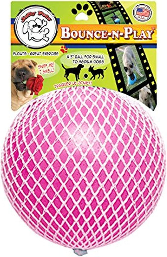 Jolly Pets Toys 881155 Jolly Bounce-N-Play Dog Toy, 4.5-Inch, Pink