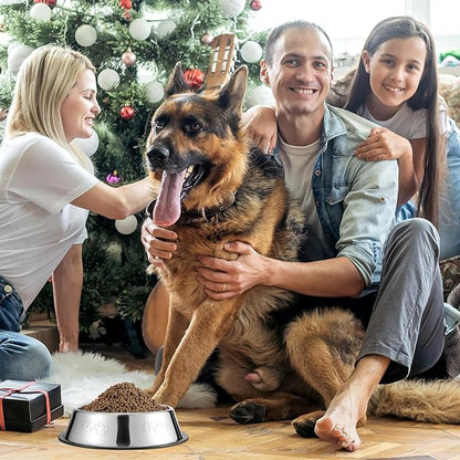 Tanlade 8 Pack Stainless Steel Dog Bowls Metal with Rubber Base Non-Slip Pets Puppy Cats Feeding Food and Water Bowls Dishwasher-Safe for Indoor Small Medium Large Dogs Cats Kitten Rabbit(30 oz)
