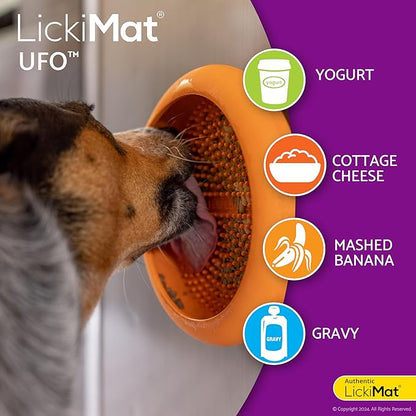 Lickimat UFO Pet Feeder, Dog Dish, Suction Cups, Wet Food