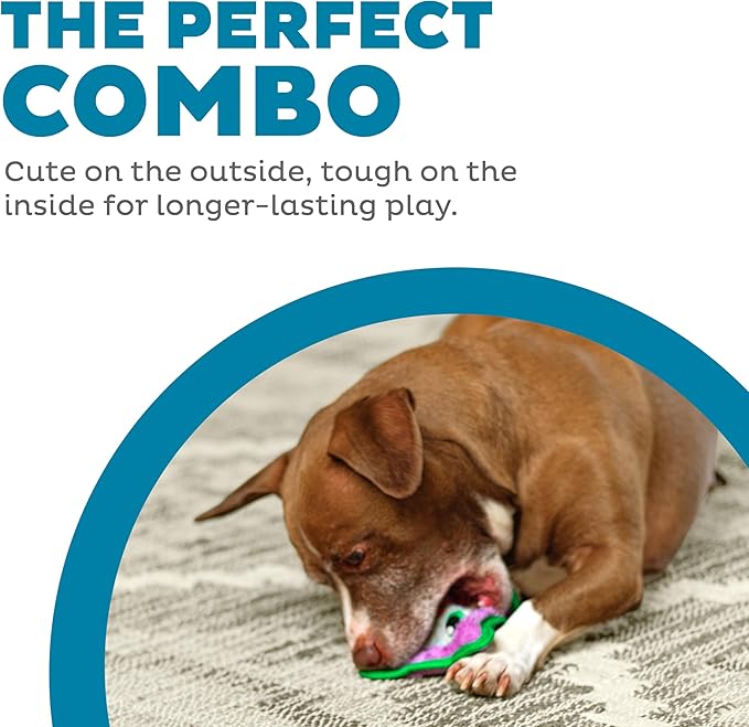 Outward Hound Durablez Minis – Squeaky Plush Dog Toy, No Stuffing for Less Mess, Interactive & Tough, Jumbo Squeaker, Puppies & Small Dogs, Owl, 5.8"