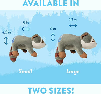 Spunky pup Clean Earth Plush Raccoon | Made from 100% Recycled Water Bottles | Large,Gray,7211