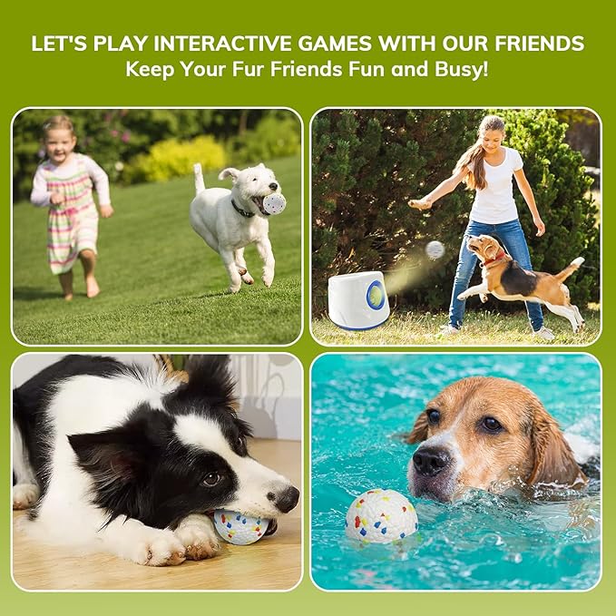 8 Pack Dog Balls, Dog Toy Balls 2.28'' - Indestructible Dogs Ball for Aggressive Chewers, Small Tennis Ball for Dogs(Small/Medium), Fit Same Listing Automatic Launcher Only ETPU Material