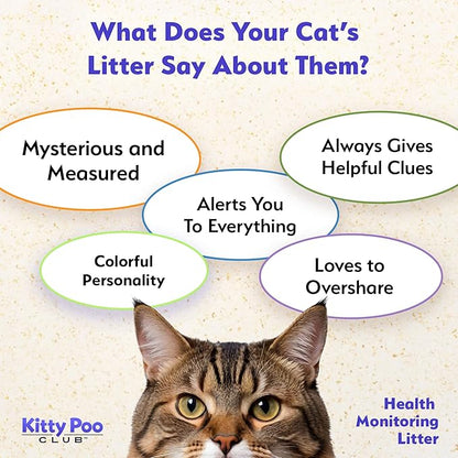 Kitty Poo Club Health Indicating Cat Litter 2-Bag Non-Clumping Lightweight with Disposable 2-Pack Cat Litter Box | Super Absorbent Odor Control — Perfect for Daily Use