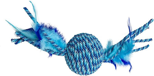 SPOT Ethical Pets 52072 Elasteeez Ball/Feathers Pet Feather Toys