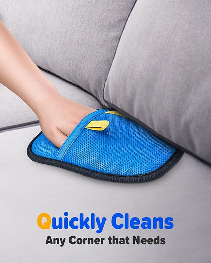 2026 Thickened Electrostatic Pet Hair Removal Gloves (1P) - Reusable Strong Grooming Gloves for Cats & Dogs, Hair Remover for Couch, Furniture, Carpet, Car Seats & Clothing (Blue)