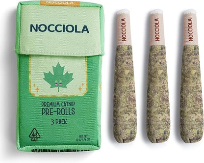 Nocciola 3 Pack Catnip Toys for Cats, Funny Cat Toys Filled with 100% Pure Organic Catnip, Safe Kitten Teething Chew and Kicker Toys