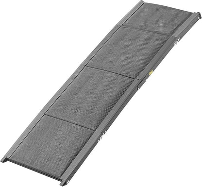 VEVOR Dog Ramp for Cars, 63" L x 17" W, Folding Pet Ramps for Medium & Large Dogs up to 250lbs, Pet Stair Ramp with Non-Slip Oxford Fabric Surface, Portable Outdoor Dog Car Ramps for SUV & Truck