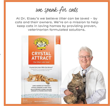 Dr. Elsey's Crystal Attract Silica Cat Litter, 8lbs
