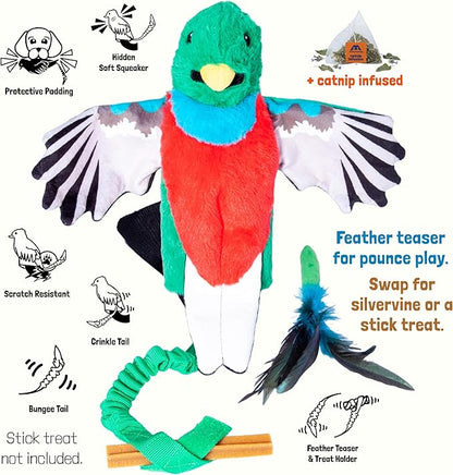 Milunova Pupr Pals Cat Wrestling Glove (Catnip Infused) Hand Puppet Toy with Tough Padding for Safe Interactive Play, Protection to Stop Kitten Scratching Hands; for Boredom-Busting Exercise