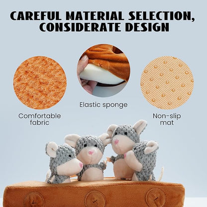 Nocciola Hide & Seek Interactive Dog Toys - Squeaky Toys for Small to Medium Dogs, Keeps Them Busy, Reduces Boredom