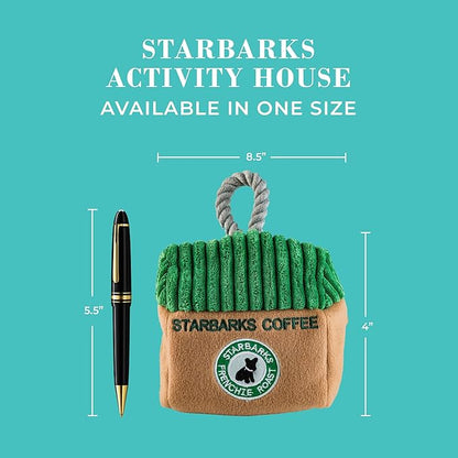 Haute Diggity Dog Starbarks Activity House, Plush Designer Dog Toys with Interactive Squeaker, Stimulating Pet Enrichment, Machine-Washable & Safe Materials for All Breeds, One Size
