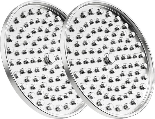 Double Wall Stainless Steel Lick Mat for Dogs & Cats, Chew Proof Slow Feeder for Anxiety Relief & Puppy Enrichment, Non-Slip, Whisker Friendly, Dishwasher Safe Licking Pad [2Pack]