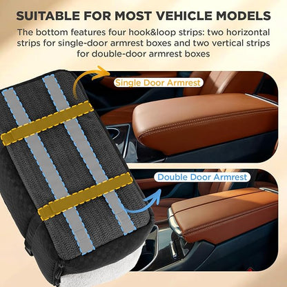 BONTHEE Center Console Dog Car Seat for Small Dogs- Anti-Collapse Design with Soft Plush & Sturdy Support Board, Adjustable Safety Leash for Small Dogs & Cats up to 15 lbs