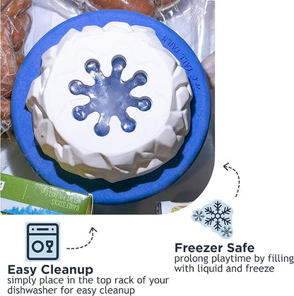 Tall Tails Natural Rubber Reward Interactive Dog Toy, Polar Freezable