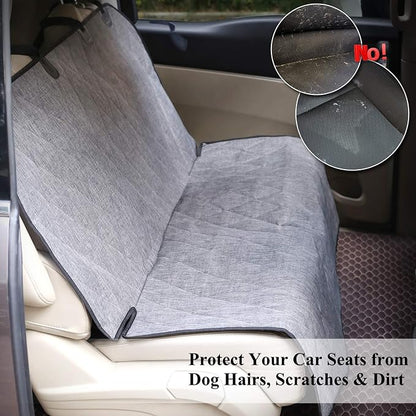 VIVAGLORY Dog Seat Covers, Dog Backseat Cover Pet Bench Protectors with Anti-Slip Backing, Back Seats Cover Rear Seat Covers Car Seat Cover for Dogs, Heather Black, 46" L * 52" W