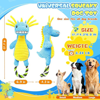 Squeaky Dog Toys for Large Dogs： Durable Large Dog Toys for Medium and Small Breeds -Plush Pet Toys to Keep Dogs Busy