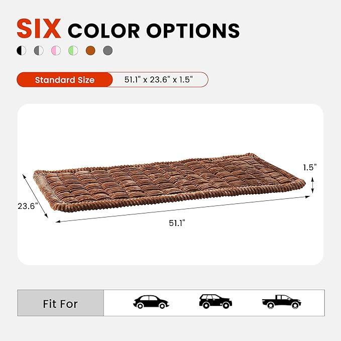 HiPetpy Backseat Dog Bed Mat for Car, Non-Slip Dog Bed for Car Back Seat, Soft & Cozy Dogs Blanket, Washable Travel Pet Mat Seat Protector for Cars, SUVs, Trucks