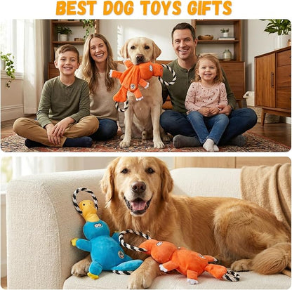 WUGO Tug of War Dog Toy Interactive Tough Tug of War Toy with Rope Knotted Rope Puppy Toys to Keep Them Busy