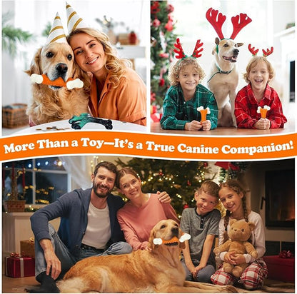 6-Pack Dog Toys for Aggressive Chewers, Indestructible 8" Tough Nylon Bone, Teething & Boredom Relief Chew for Large Dogs, Peanut Butter Flavor