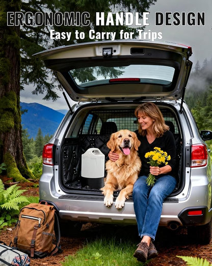 Dog Water Bottle Portable 1 Gallon (128oz), Automatic Gravity Dog Water Dispenser with Pull-Out Drinking Bowl, Large Capacity for Travel, Camping, Hiking, Beach & Road Trips, BPA-Free