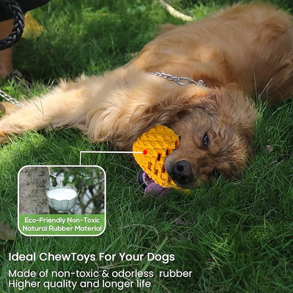 Upgrade Dog Toys for Large Dogs, Dog Chew Toys for Medium Large Dogs to Keep Them Busy,Dogs Dental Chew Clean Dispensing Toys Pineapple Shape Design