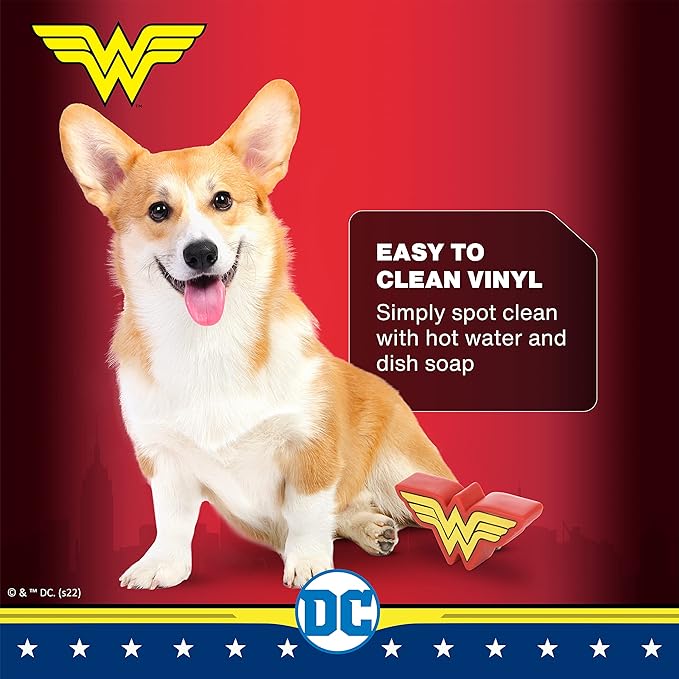 DC Comics for Pets Wonder Woman Dog Toy | Vinyl Squeaky Dog Toy, Plastic Dog Toy for All Dogs to Add to Dog Toy Bin | Wonder Woman Toy for Dogs | Officially Licensed Dog Toy