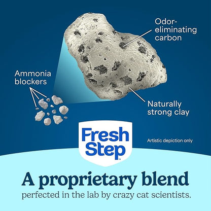 Fresh Step Heavy Duty Odor Block Advanced Multi Cat Clumping Litter with Febreze, 52.5 lb (Package May Vary),(17.5lb Pack x 3)