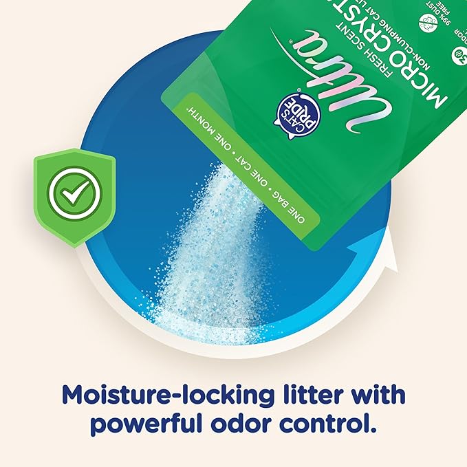 Ultra Fresh Scented Micro Crystals Premium Cat Litter - 99.9% Dust Free, Soft on Paws - 5 Lbs.
