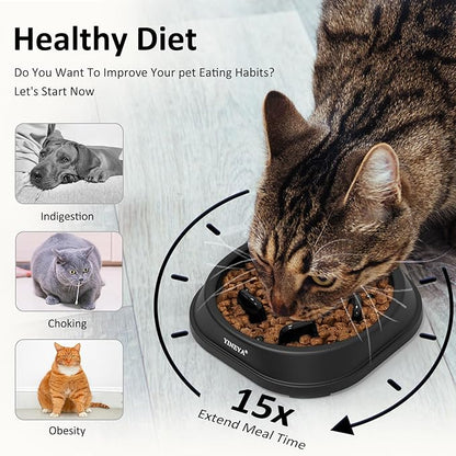 Anti-Choking Slow Feeder Dog Bowls Small Size Dog, Slow Feeder Cat Bowl, Supplies and Puzzle for Pet