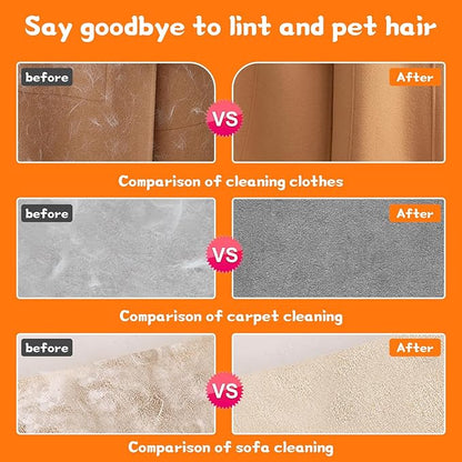 Pet Hair Removal Glove for Dog and Cat, Upgraded 5-Finger Electrostatic Pet Hair Remover, Reusable and Easy Cleaning, Effortlessly Remove Hair from Clothing, Couch, Carpet, Car Seat and Furniture