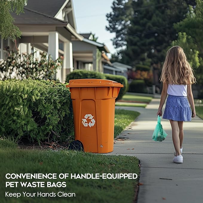 Dog Poop Bags, EZ Tie Handles for A&H Swivel Bin Waste Bags, AYOTEE Rake Dog Pooper Scooper Bag Refill,Leakproof Large Opening and Unscented,100 Count Refill Bags