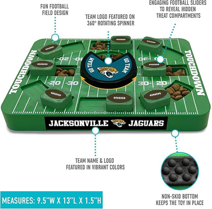 Pets First Jacksonville Jaguars NFL Dog Puzzle Toy, Large Size, Interactive Treat & Slow Feeding Toy