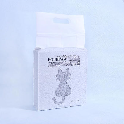 Tofu Cat Litter Activated Carbon no Fragrance 5.5 Lbs, Can Flush Down Toilets or drains, Low Tracking Cat Litter 2mm Pellets.