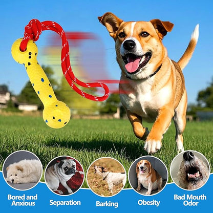 Mity rain Floating Dog Toys –E-TPU Water Pool Fetching Toy with Rope for Small Medium Large Pet, Bumper Shape Indestructible Interactive Dog Chew Toys for Summer Outdoor Training Fun (Yellow)