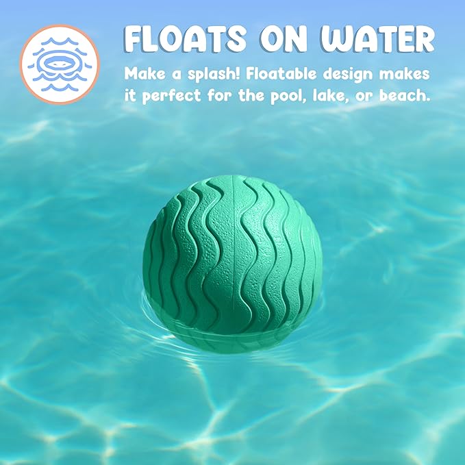 Foam Fetch Ball for Dogs – Durable EVA Foam Dog Ball, Interactive Chew Toy for Dogs, Lightweight Floating Ball for Water, Pool & Outdoor Fetch Games (Green, Medium)