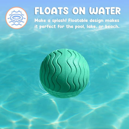 Foam Fetch Ball for Dogs – Durable EVA Foam Dog Ball, Interactive Chew Toy for Dogs, Lightweight Floating Ball for Water, Pool & Outdoor Fetch Games (Green, Medium)