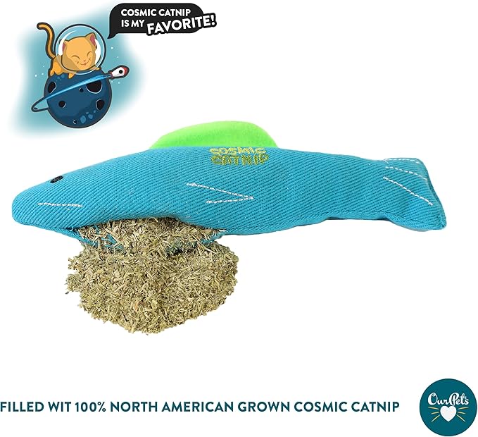 Our Pets 100-Percent North American Catnip Filled Fish Cat Toy (Interactive Cat Chew Toy), Annette (1050011546)