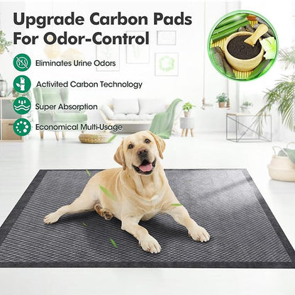 Upgraded Charcoal Puppy Pads, Thicken XXL 36’’x36’’ Pee Pads for Dogs, Super Absorbent Up to 12Cup, Odor Control & Leak Proof Dog Training Pads for Surgery, Older,Puppy, 45 Counts