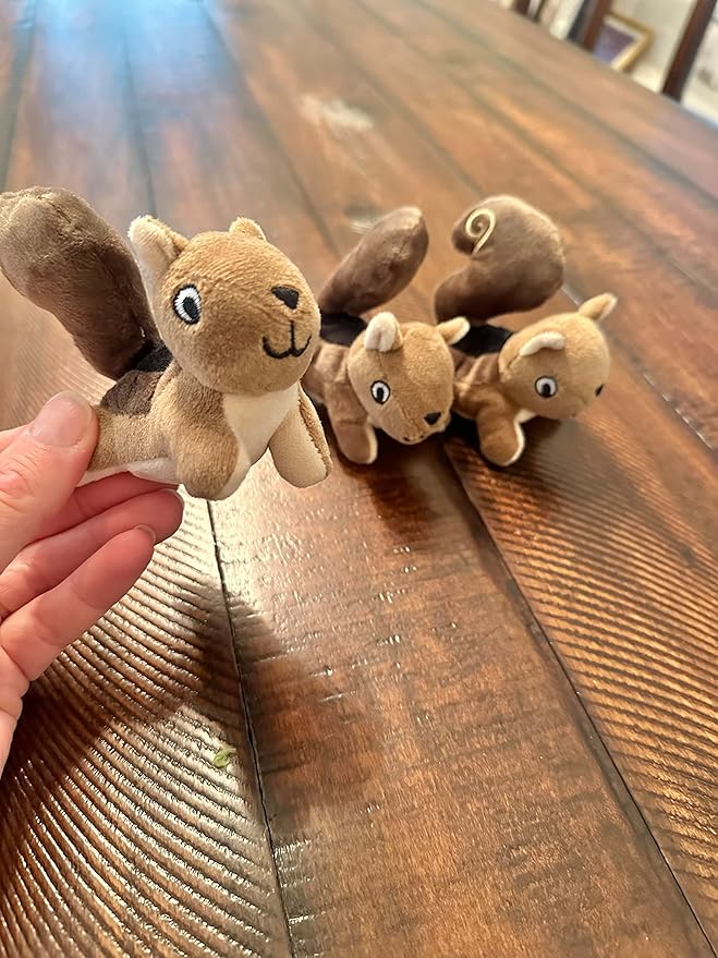 Glow Pups Hide and Seek Dog Toy, Stuffed Animal Tree House, Burrow Dog Toy, Hide and Seek Toy for Small Dogs (Replacement Animals, Squirrel)