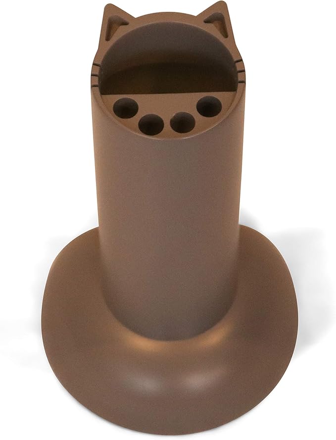 Feline Ruff Cat Teaser Wand Holder. Keep Cats Safe with This Unique Cat Toy Storage Solution. Organize Feather Cat Wand Toys. Patent Pending (Gray)